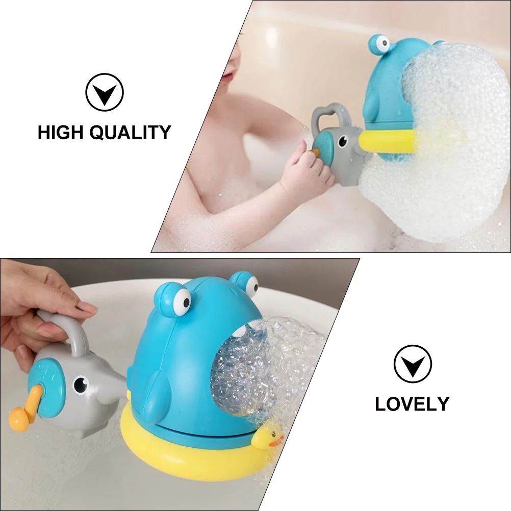 2 Pcs Bubble Machine Children's Toys Kids Bath Outdoor Take Manual Shark Maker Plastic Toddler Bathtub