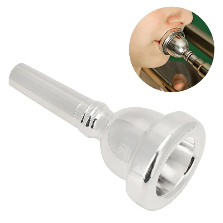 Aksesori Alat Musik Corong Kuningan Berlapis Perak Alto Trombone 12C