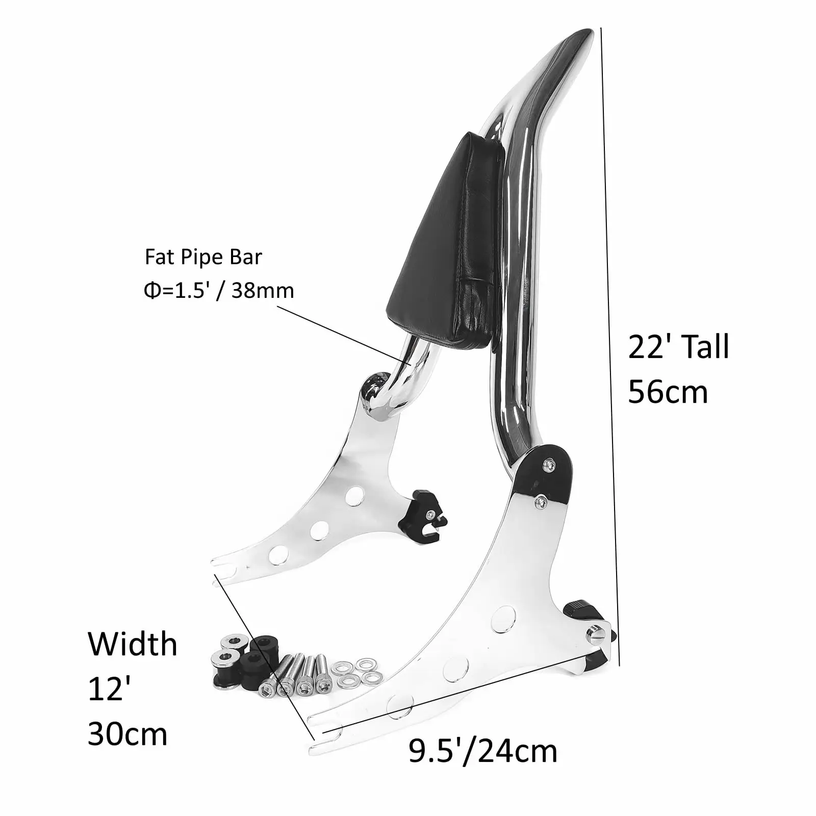 For Harley Fat Boy Lo FLSTF 2007-2017 Softail FXST Night Train 06-12 Detachable Motorcycle Backrest Sissy Bar With Luggage Rack