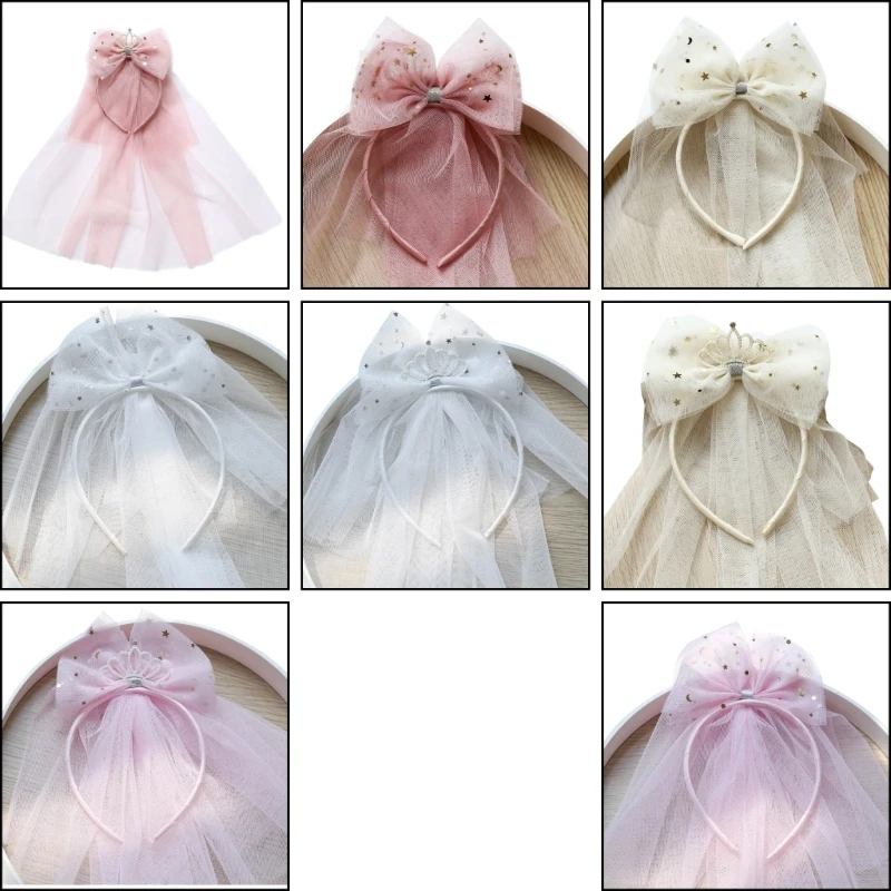 Y1UB Elegant Bowknot Headband Enchanting Headband for Children for Special Occasion