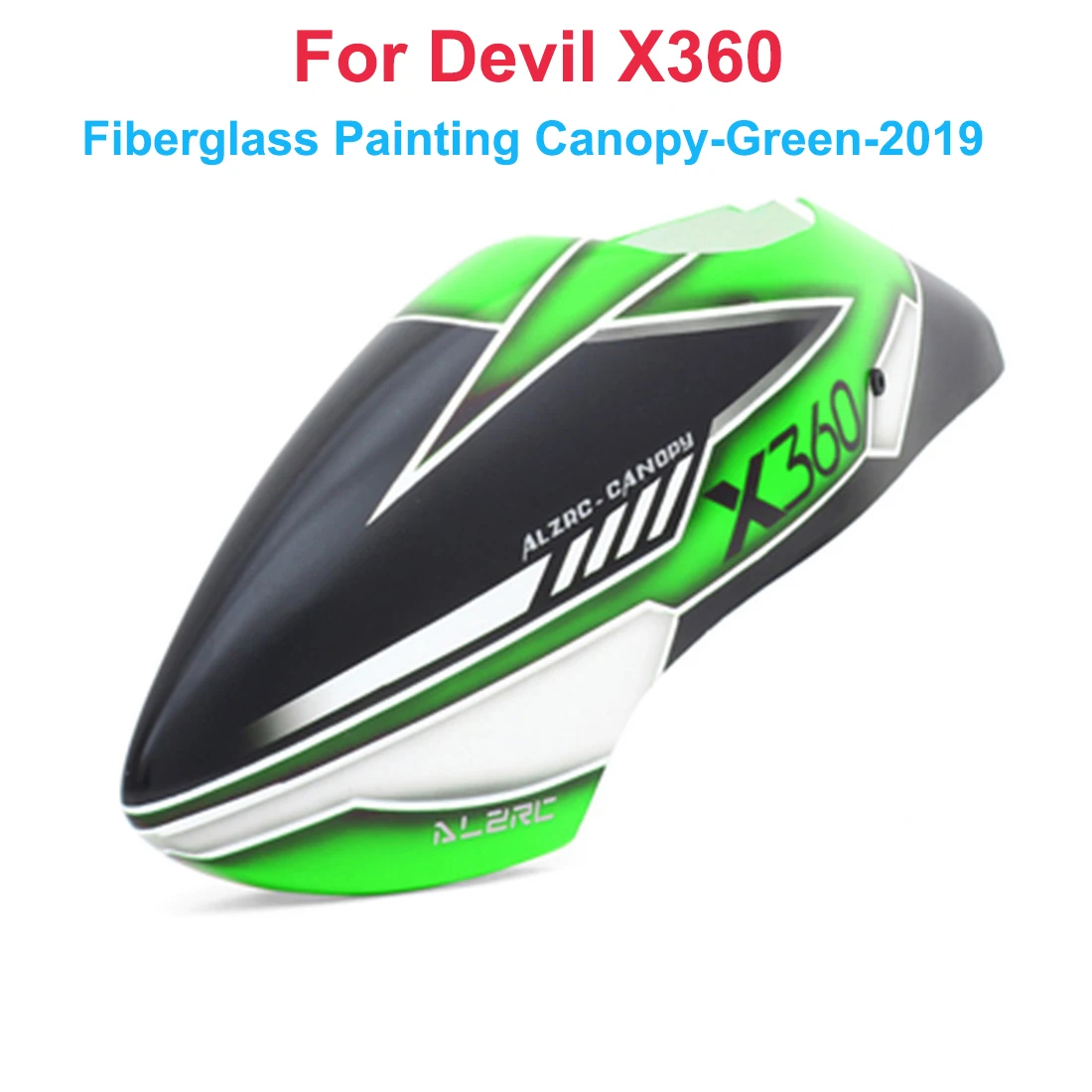 ALZRC - Devil X360 glasvezel schilderijluifel + ALZRC - Devil X360 metalen radiusarmset - rood / kunststof radiusarmset-zwart