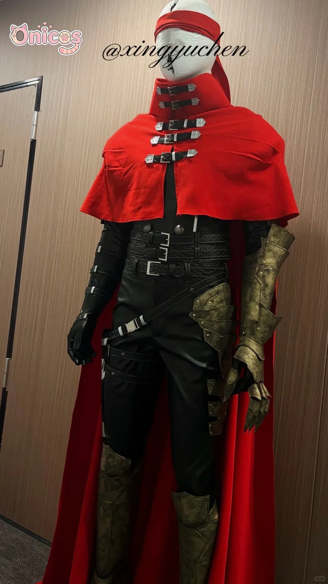 Final Fantasy 7 Vincent Valentine‌ Cosplay Costume Game Outfit for Men Halloween Carnival Party Role Play Clothes Onicos