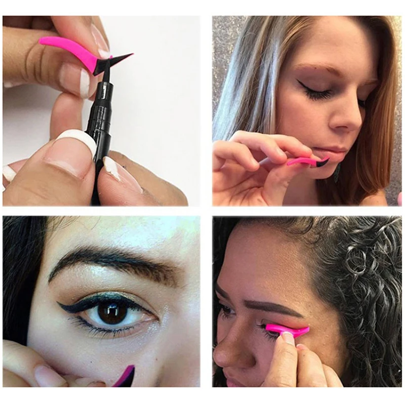 1 paio stile ala Eyeliner timbro Cat Eye Eyeliner Stencil modelli Shaper bellezza ombretto strumento per il trucco accessori professionali