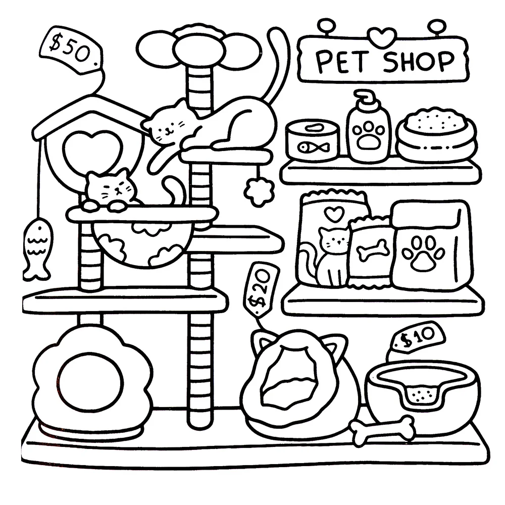 ** كتاب تلوين مريح لطيف للزاوية الصغيرة للبالغين والمراهقين يتميز بمخلوقات رائعة في لحظات مريحة للاسترخاء #6