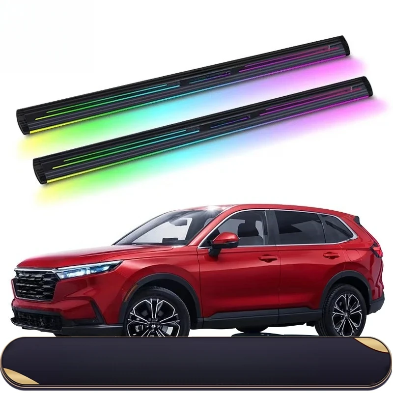 Electric Running Boards Retractable Aluminum Alloy Neon LED Light Automatic Power Side Step For CR-V 2022+ With Carry Bag
