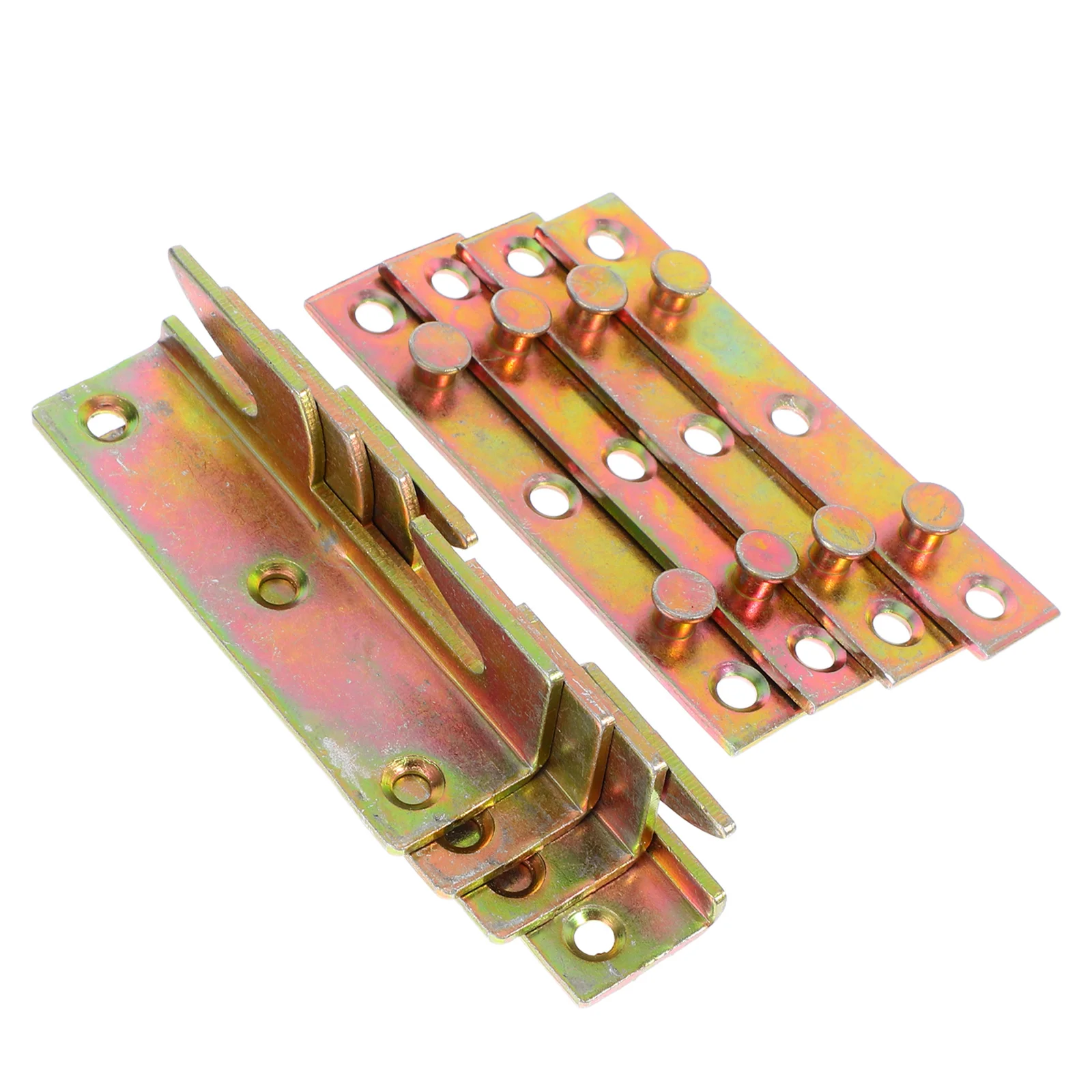 

4Sets Invisible Bed Rail Connector Hardware Folding Hinges Bed Frame Fixing Brackets Furniture Support Fastening Accessories