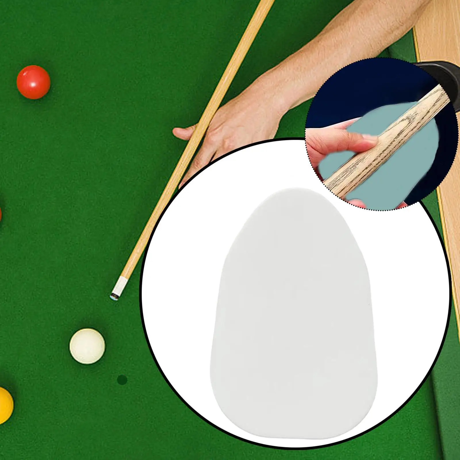 

Губка для полировки вала кия для снукера, для плавных ходов, 3,1x4,7 дюйма, многоразовая, зеленая/белая