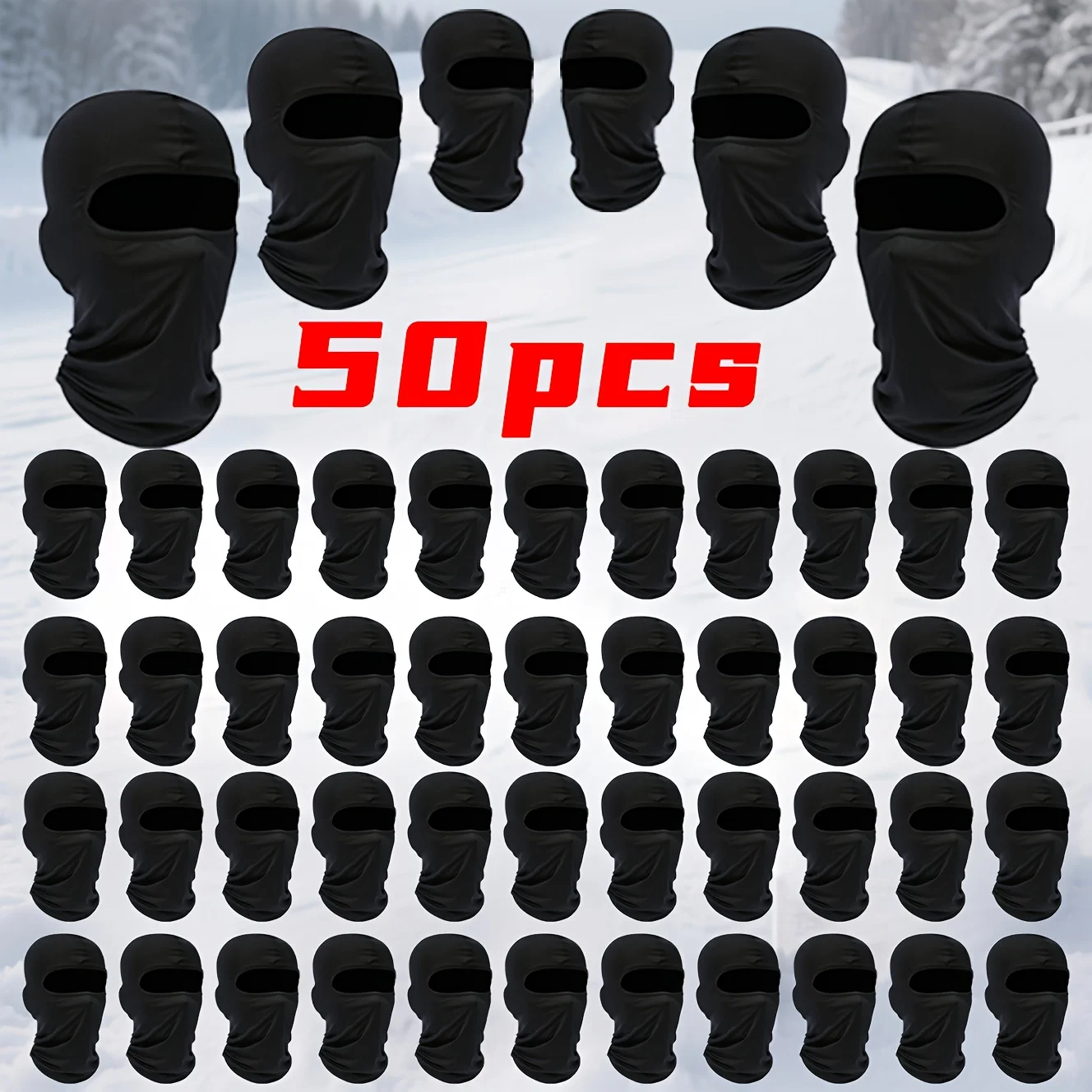 

50pcsBalaclava Face Mask, UV Protection Ski Mask for Men Women, Breathable Summer Motorcycle Cycling Head Cover