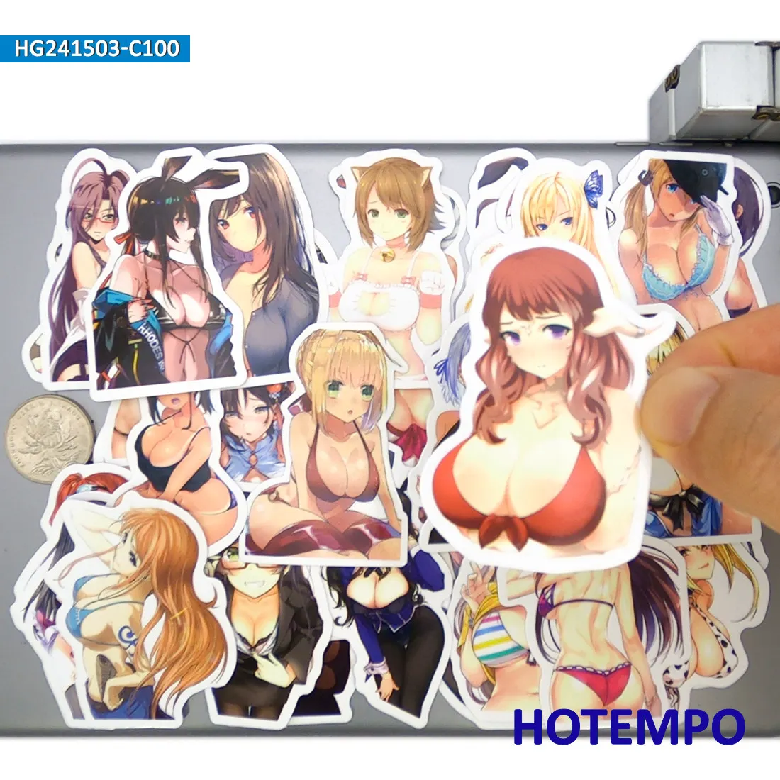 50/100PCS Anime Girls Sexy Stickers Swimsuit Beauty Bikini Bunny for Laptop Luggage Scrapbook Motorcycle Car Bike Phone Sticker