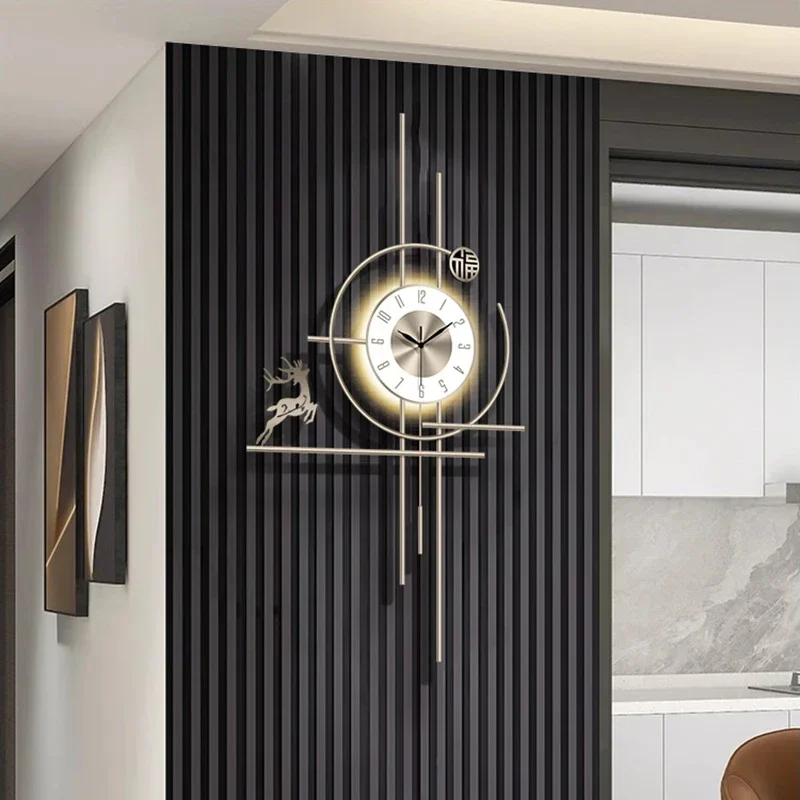Wall Clock Fashion Luxury Horloge Nordic Clock Wall Hanging Bedroom Interior Design Murale De Luxe Wall Decoration