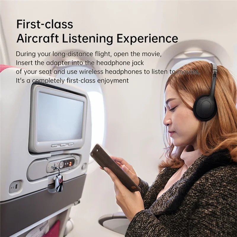Transmetteur Bluetooth Bluetooth 5.4 stéréo Portable pour avion monté sur véhicule AUX