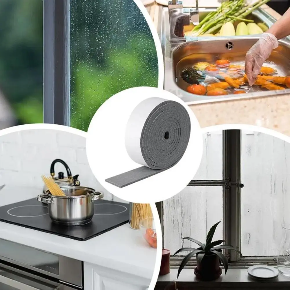 1 لفة جديدة ذاتية اللصق نافذة شرائط مكافحة التكثيف كوتابل دائم التكثيف ماصة شرائط امتصاص الرطوبة #4