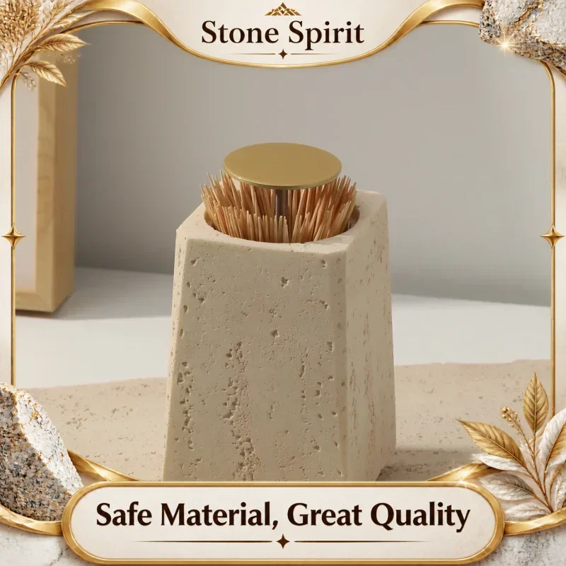 Auto Pop-Up Toothpick Holder Luxury Creative Design Household Commercial Desktop Storage Box Kitchen Dining Portable Organizer