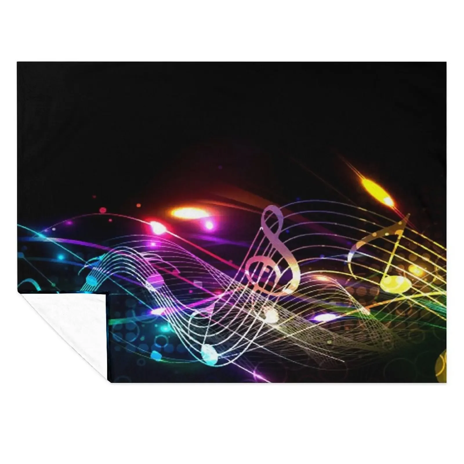 

Music Notes in Color for Music-lovers Throw Blanket Thermal Large Luxury St Soft Big Blankets