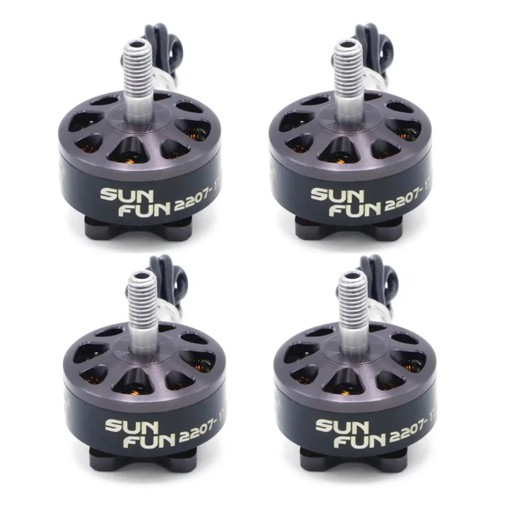BoMass4pcs SUN FUN 2207 1750KV 2450KV 2750KV CW Thread FPV Racing Brushless Motor For RC Drone Quadcopter Spare Parts