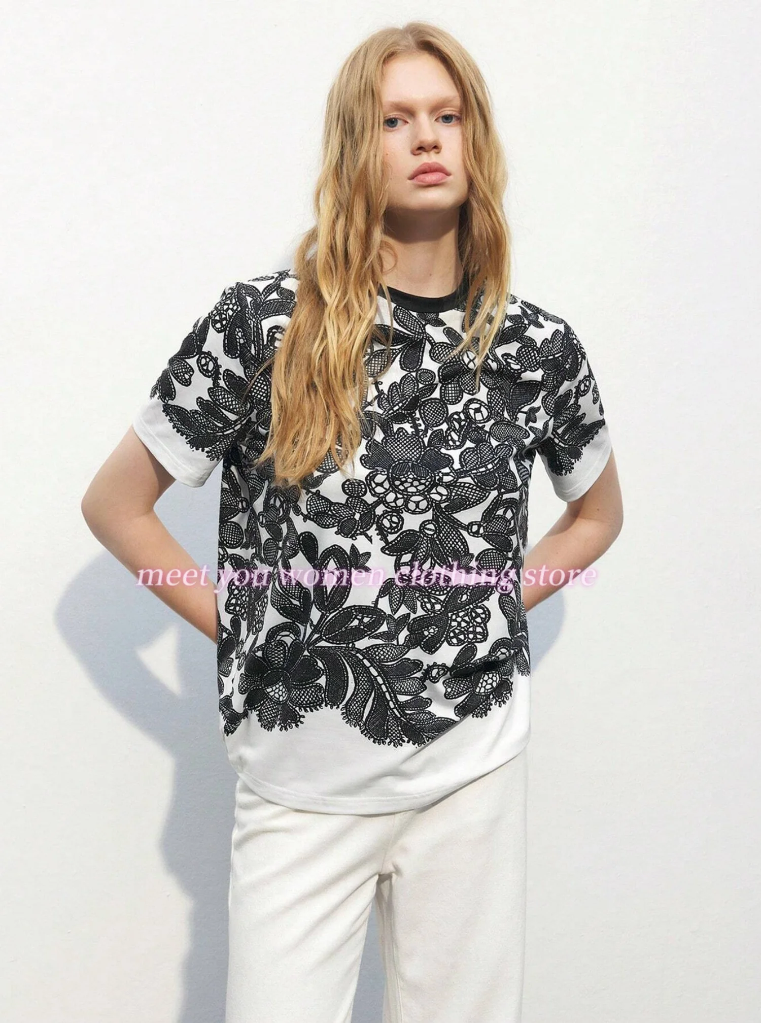 

Womens 3d Lace Print Print Female Summer Basic Short Sleeve O-Neck Tees Casual Retro Ladies Sport Plus Size Women Clothing