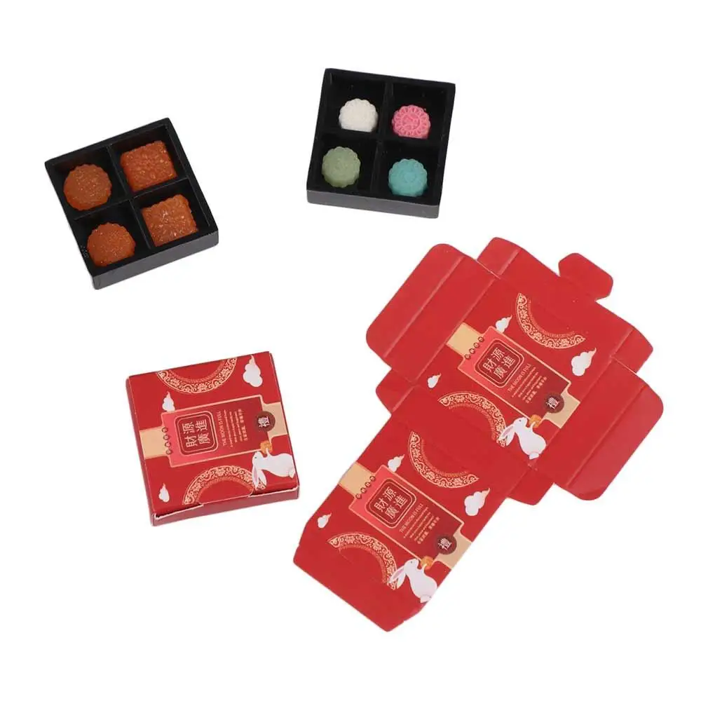 

Dollhouse Miniature Simulation Mooncake Food Dessert Model Resin Mid-Autumn Mooncake Simulation Moon Cake 1/12 Dollhouse