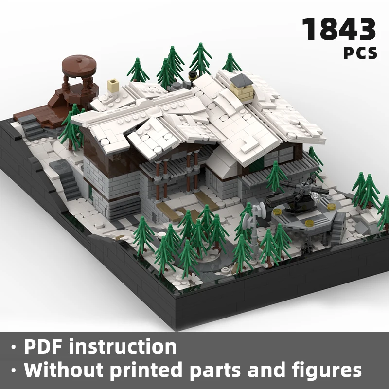 

immersive rainbow game chalet map diorama bricks fan scene custom blocks movie war military army moc soldier unique display