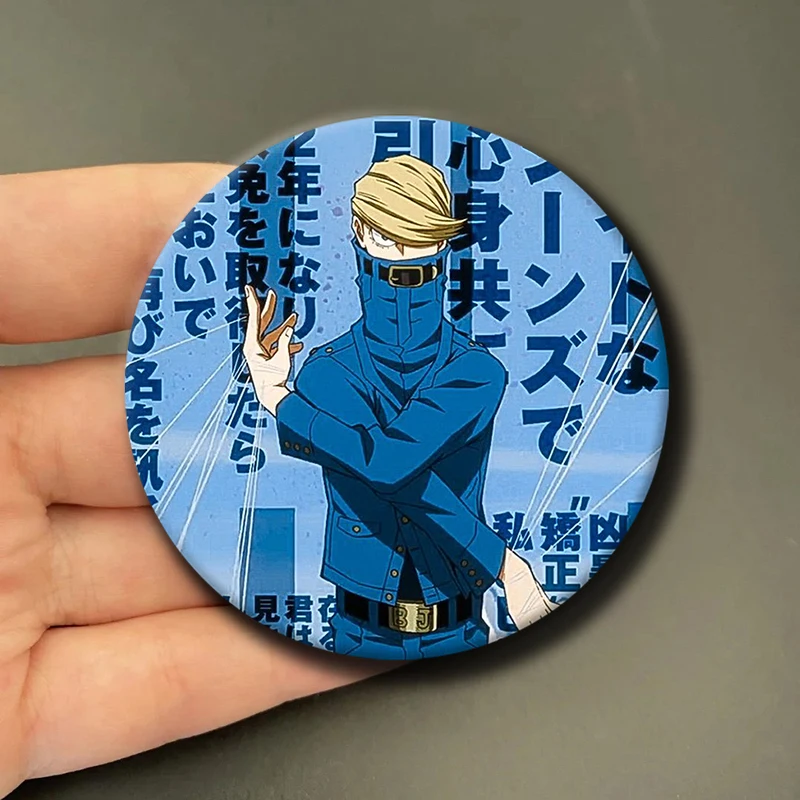 58mm Anime Character Best Jeanist Soft Button Pin Hero Cartoon Brooch Creative Badge for Backpack