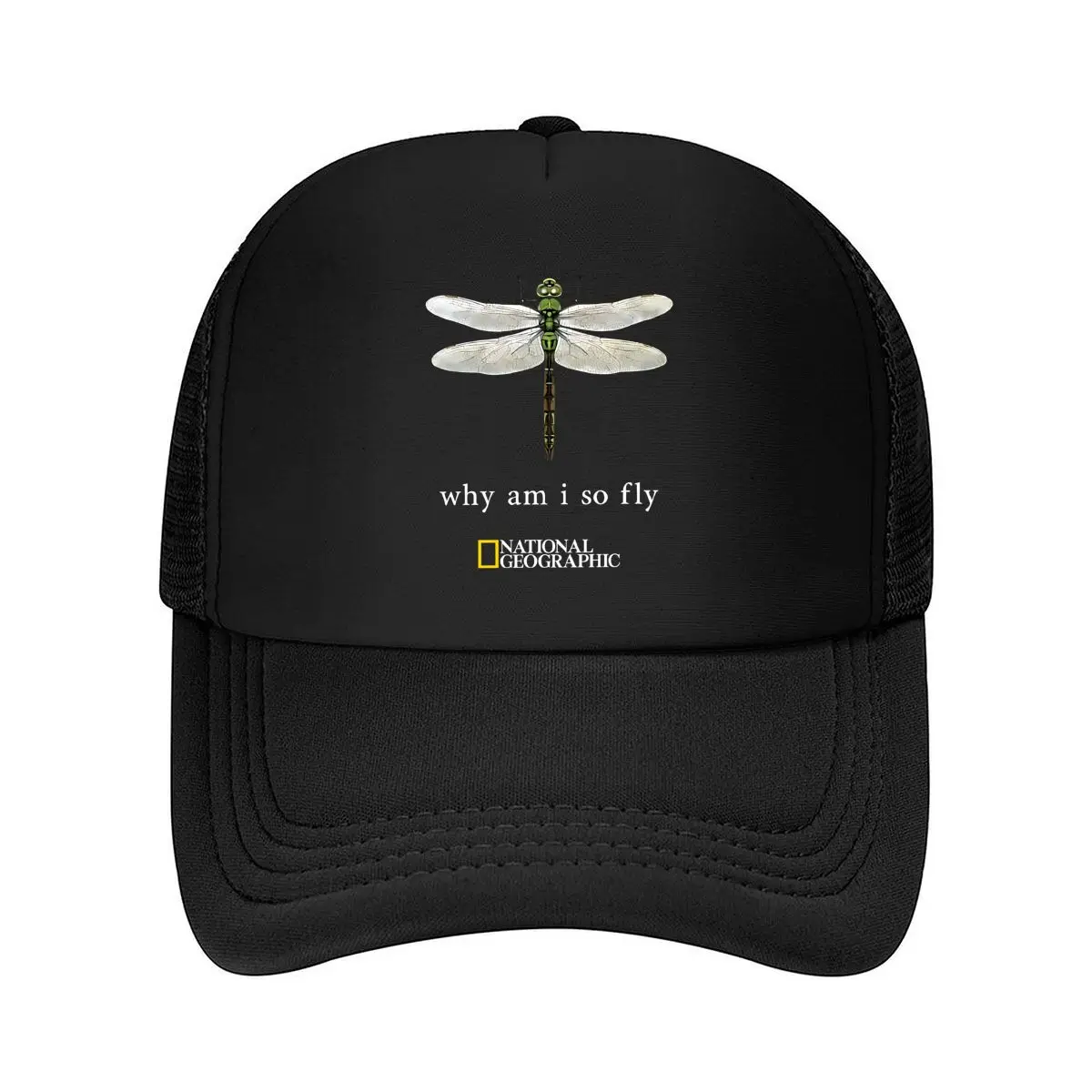 Green Dragonfly Insect Illustration 2026 Mesh Baseball Cap Hip Hop