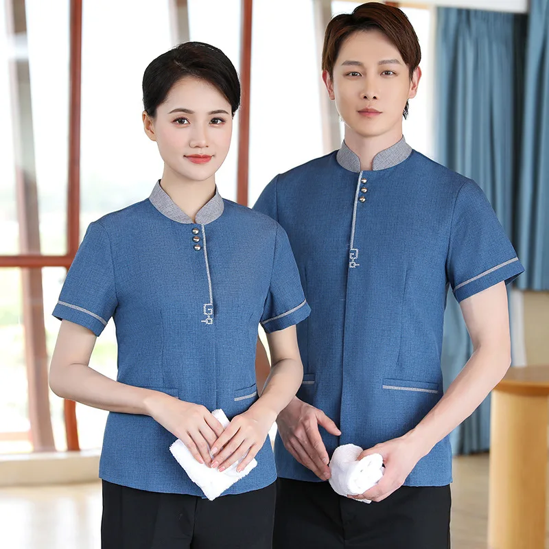 

Cleaning Work Clothes Women's Short-Sleeved Summer Hotel Hotel Room Cleaner Property Aunt PA Uniform