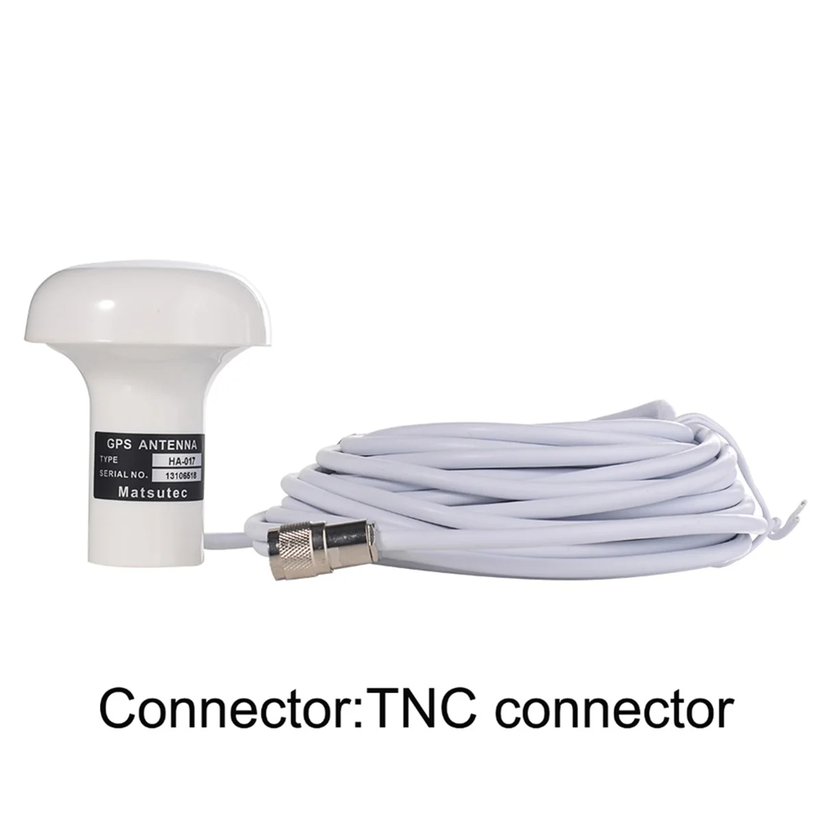 #243S 1 Pcs of GPS Antenna HA-017 Marine Gps Antenna with 10 Meter Cable TNC Connector RF Cable 10m RG-58 TNC Interface (White)