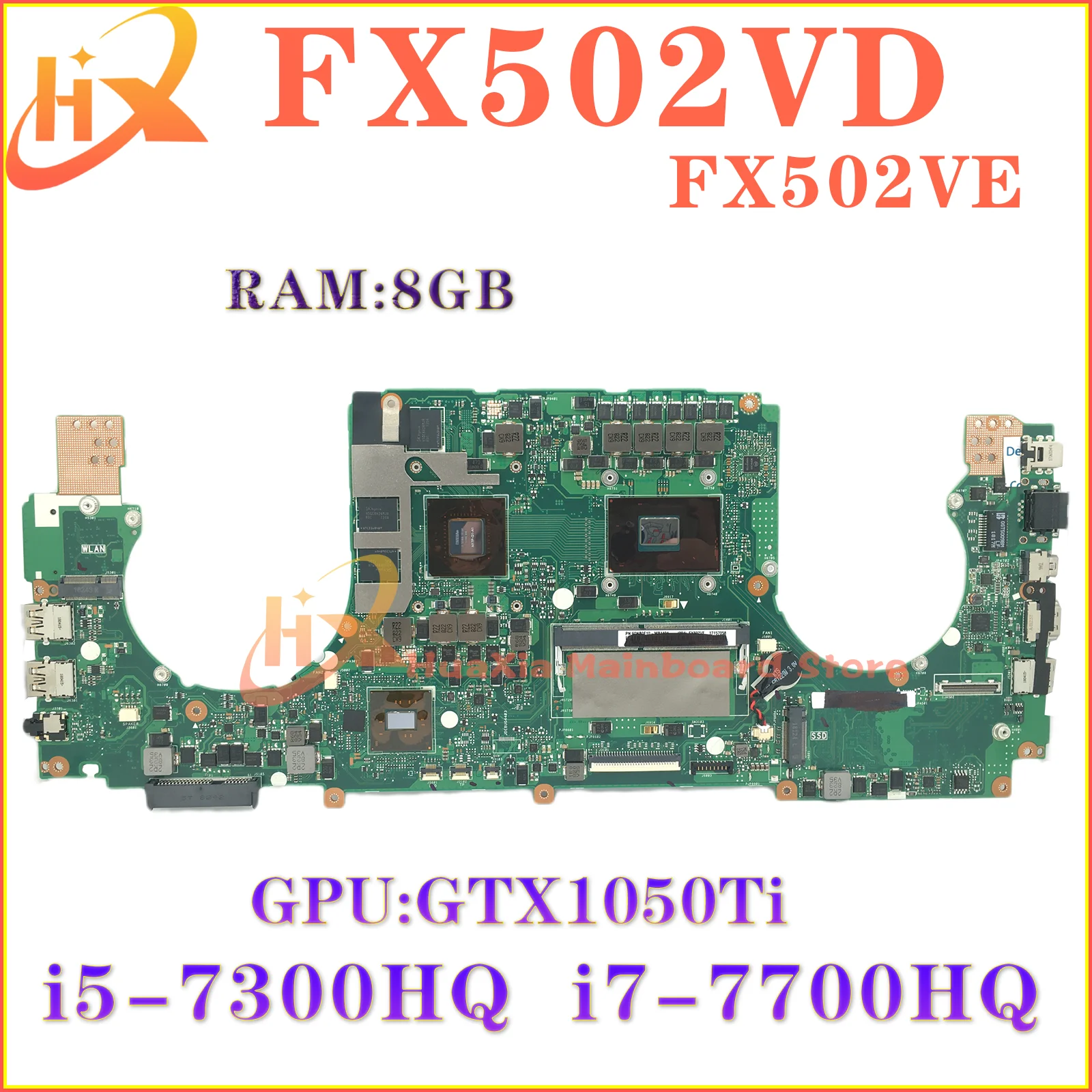 

Материнская плата FX502VD Материнская плата ASUS FX502V FX502VE для ноутбука I5-7300HQ I7-7700HQ/4G 8G RAM 100% Test OK