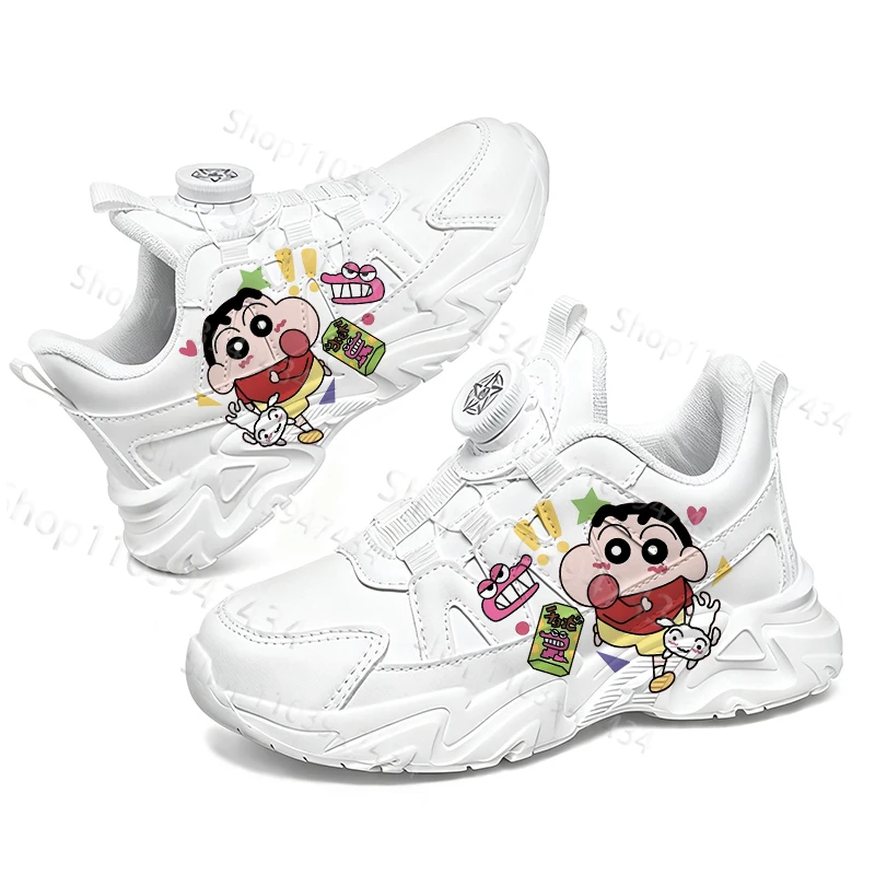 

Popular Crayon Youth Student Cartoon Shin Printing Shoes Boys Girls Arch Support Thick Sole Fashion Series Sneakers Kids Gift