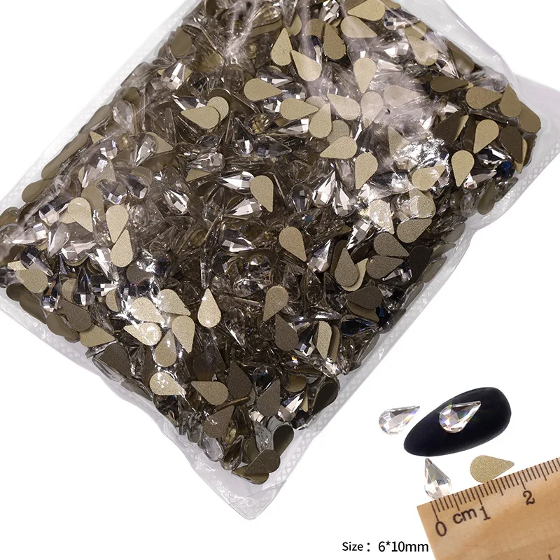 VDD P541-P580 Großhandel 1440 Stück Glas-Kristall-Strass mit flacher Rückseite, Glitzerstein in verschiedenen Formen für DIY-Bastelarbeiten, Nagelkunst und Dekoration – Detail 12