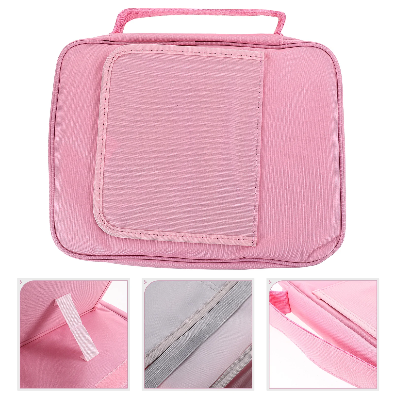 

Tote Bag Large Capacity Polyester Handheld Book Storage Organizer Carry Case for Reading Office