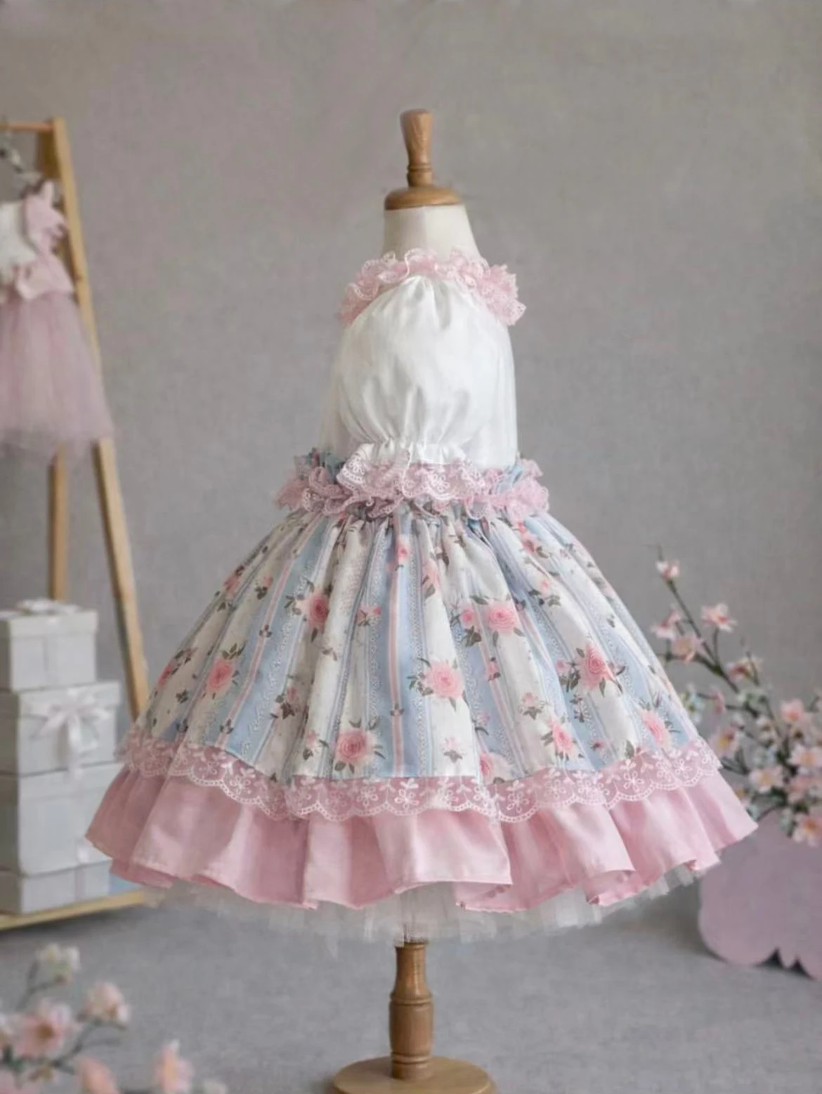 0-12Y Baby Girl Summer Rose Fl - Photography Vintage Style recension och pris