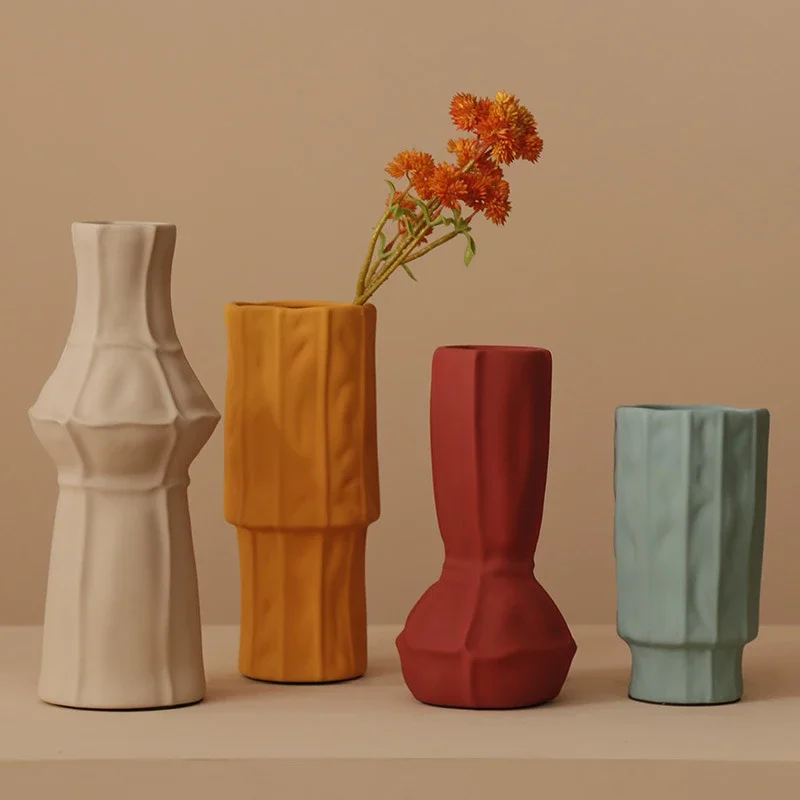 

Flower Vase Nordic Decor Ceramic Vase For Room Decoration Tabletop Flower Pot Decoration Home Vases For Flowers المزهريات