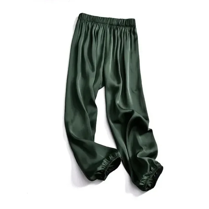 Summer Anti-mosquito Pants for Women Casual Satin Light Cool Comfortable Harem Pants