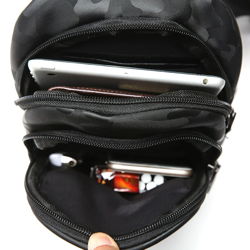 Men’s Vintage PU Leather Sling Bag – Large Capacity Crossbody Chest Bag with Multi-Pockets, Secure Buckle Closure – Stylish Comm