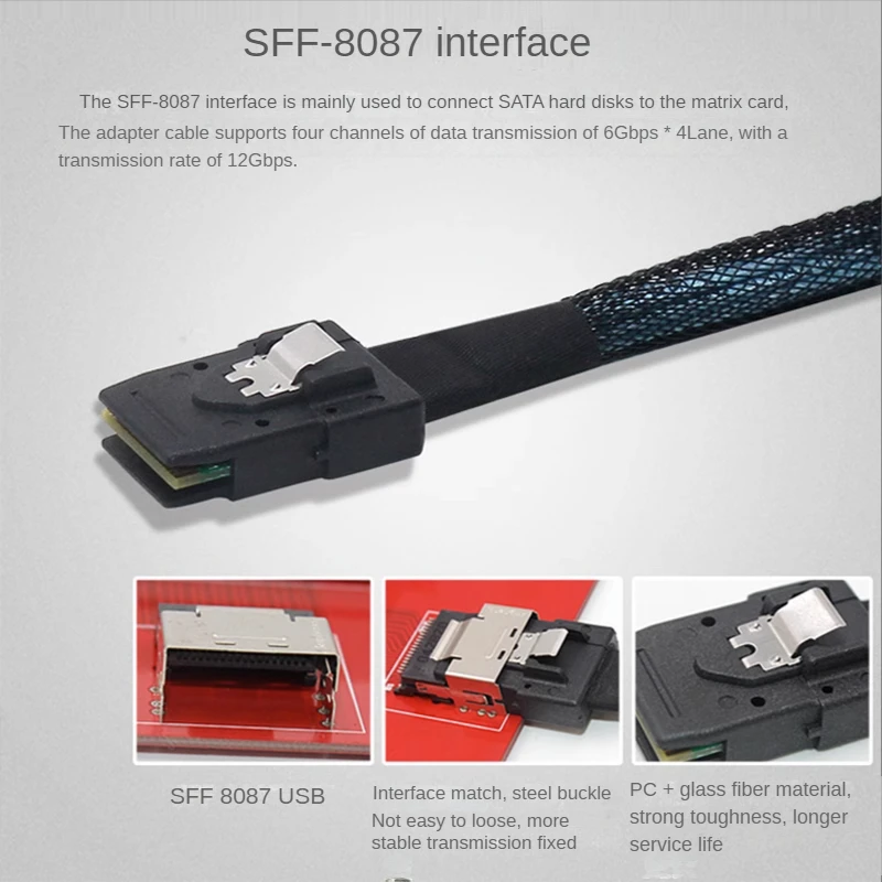Slimline PCI-Express 4.0 Kartu Adaptor SF-045 - SFF-8654 Ke Mini SAS SFF-8087 PCBA Wanita dengan Braket untuk Ekspansi Penyimpanan