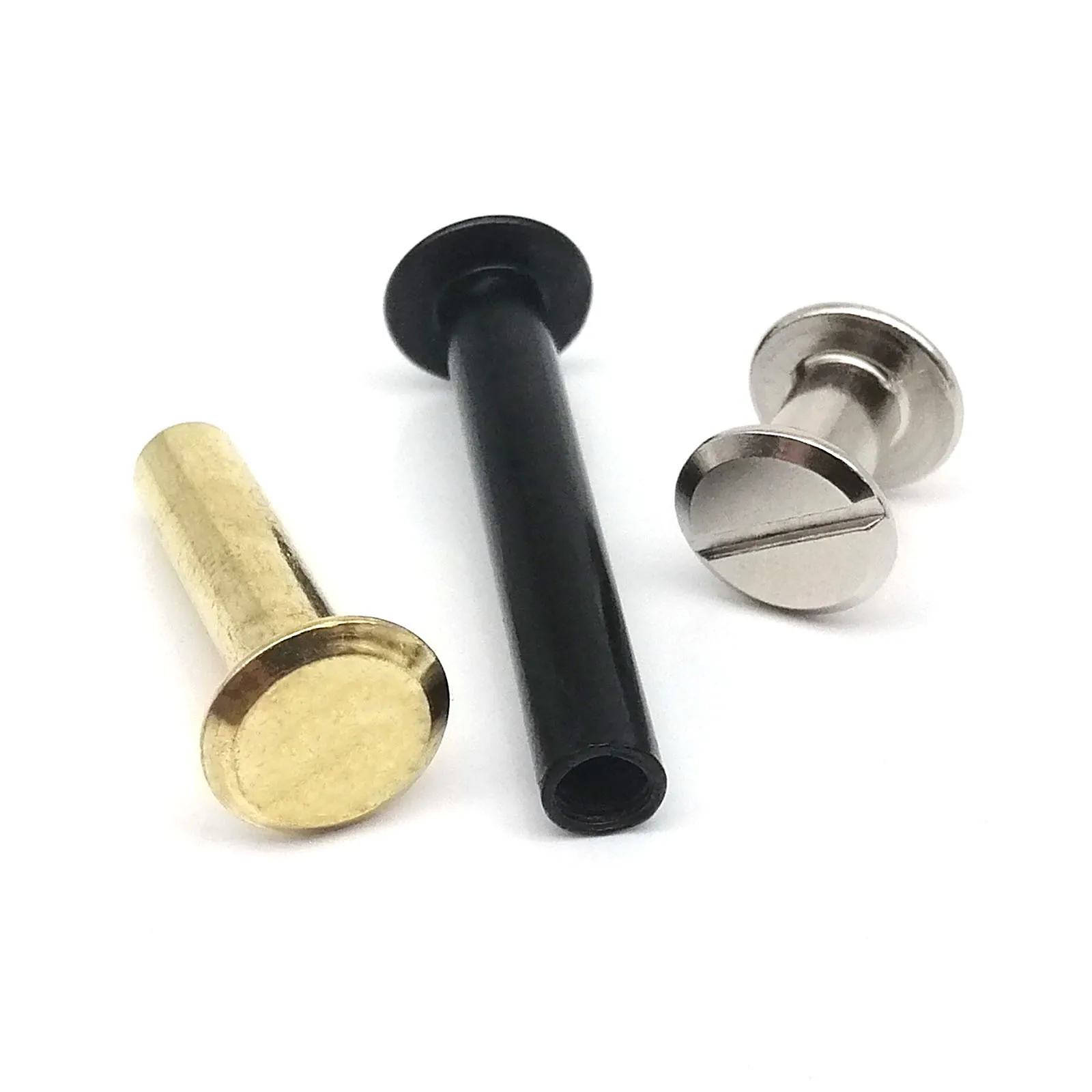 10 stücke Goldene Silber Schwarz Chicago Schraube Niet Stud Nagel Leder Tasche Gürtel Foto Sammelalbum Album Konto Buch Post Bindung reparatur – Detail 19