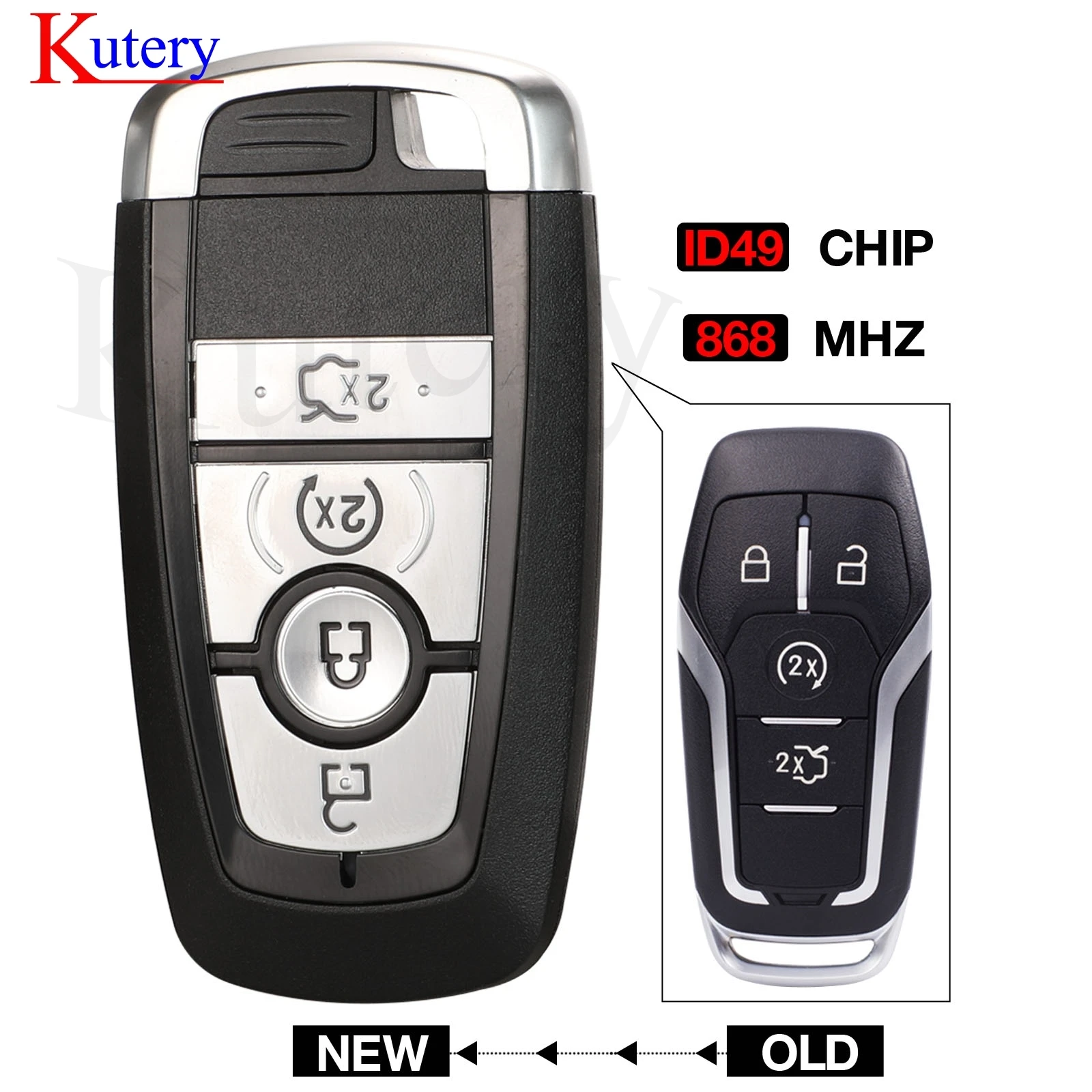 jingyuqin  4 Buttons Smart Card New remote key 868 mhz HITAG PRO chip for Ford Mondeo Energi HS7T-15K601-CB A2C93142400