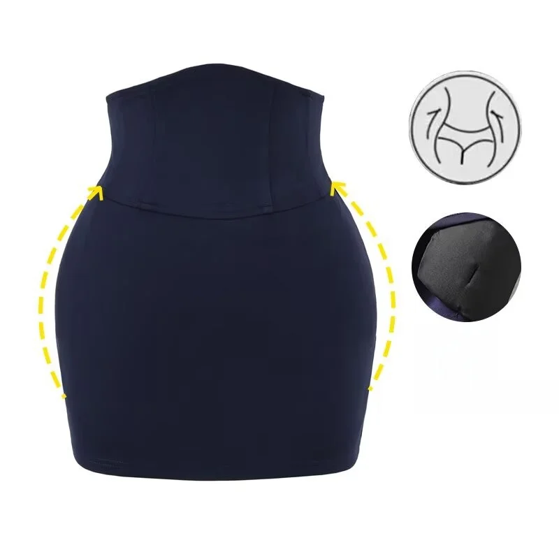 High Waist Bodycon Skirt Women's Sexy Tight Fit f-length with Plump Hip Pad Anti-exposure ort Skirt Commute Sle