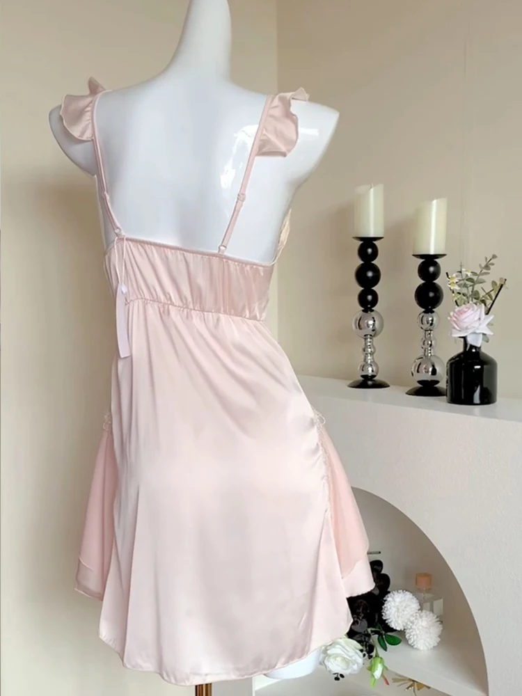 sexy lingerie gown Lace Night Dress See Through Lingerie Nightgown Mini Nightwear Women Sleep  Dress Night Gown Sleepwea on Luulla