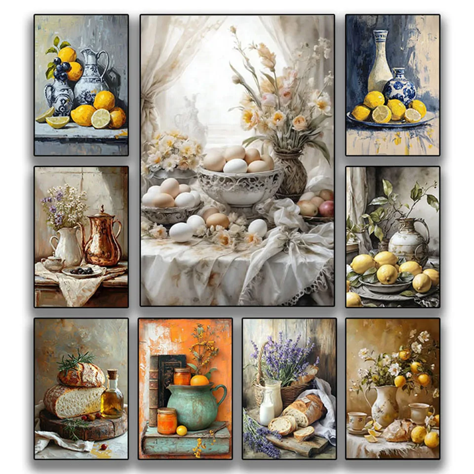 DIY Diamond Mosaic Diamond Painting gem art vase food Embroidery 5D square round Rhinestones 2026 New Cross Stitch Home Decor