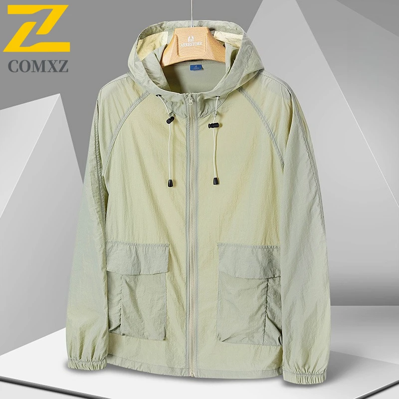 سترة بغطاء للرأس للحماية من الأشعة فوق البنفسجية للرجال لجميع التضاريس بعامل حماية من الأشعة فوق البنفسجية 50+ من الحرير الجليدي لصيد السمك سريع الجفاف مع تقنية التبريد للرياضات الخارجية المتطرفة 2025 #2