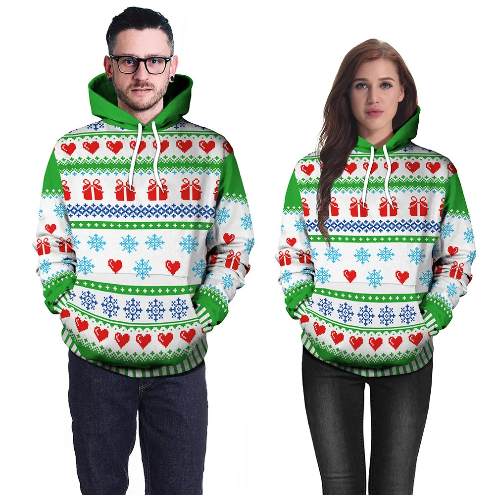 

Funny Men's Hoodie Christmas 3D Print Fashion Long Sleeve Sweatshirt Outdoor Casual Male Street Oversize Clothing Unisex