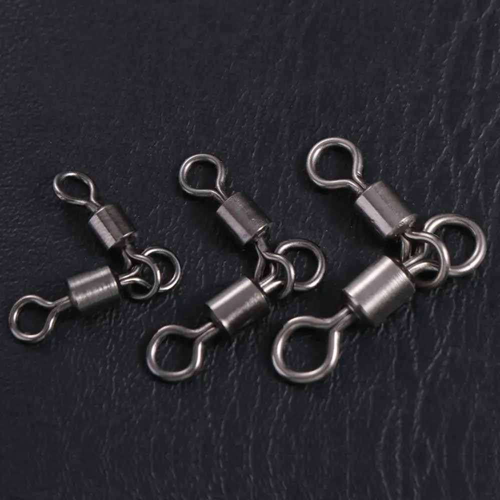 Swivel Swivels 360 Rotation Hook Connector Fishing Swivel Rolling Fishingline Connector Triangle Joint Fishing Connector
