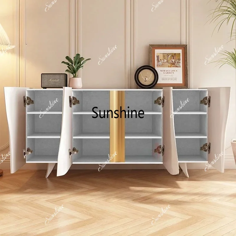 French-style entryway cabinet, modern minimalist lacquered sideboard, Nordic living room decorative cabinetTJ