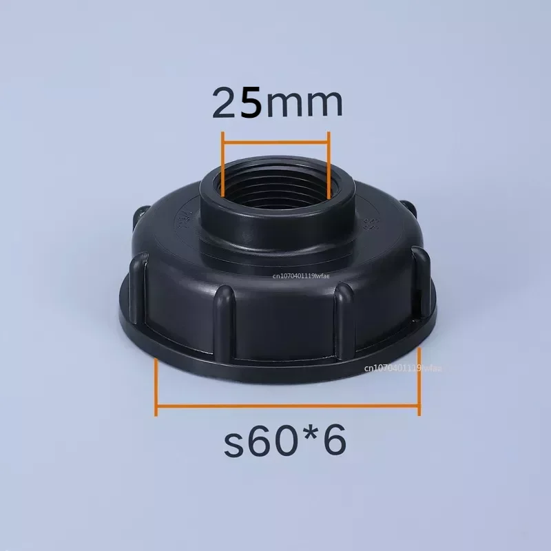 Buiten IBC Kraan Ton Vat Klep S60 Center Transfer Cover Turn Zwart Fopspeen Kraan tuin accessoires DN15 DN20 DN25