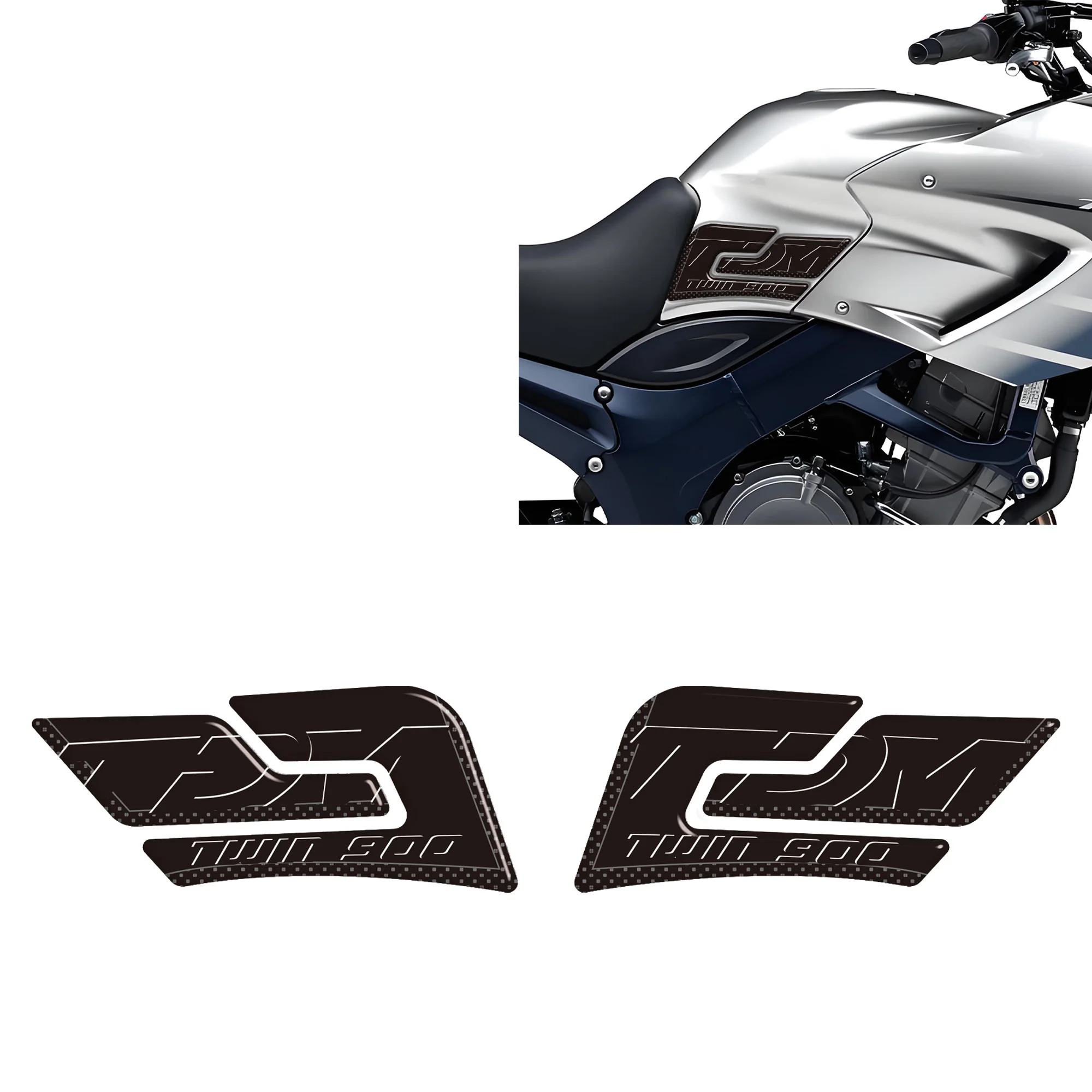 3D Resin Stickers Decals Tank Side Protections for Motorcycles Compatible with Yamaha TDM 900 tdm900