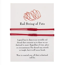 Handmade 7 Knots Lucky Red String Bracelets Protection Good Luck Fate Amulet Success Prosperity Rope Couple Friendship Jewelry