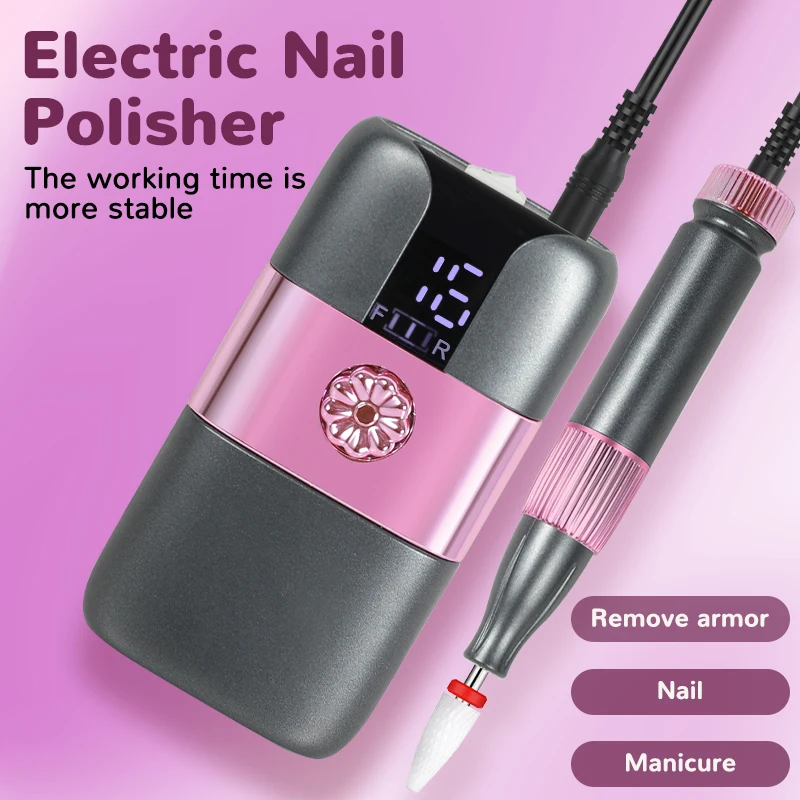 

New 12pcs Sanding Heads Nails Sander Set Portable 15000 RPM Electric Nail Polisher USB Charge Polishing Grinding Manicure Drill