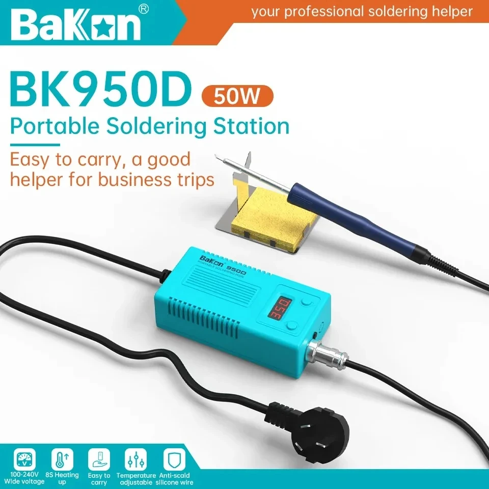 Bakon BK950D Soldering Station Estación T12 Temperature Adjustment Digital Station DIY Phone Repair Tools Kits Estação De Solda