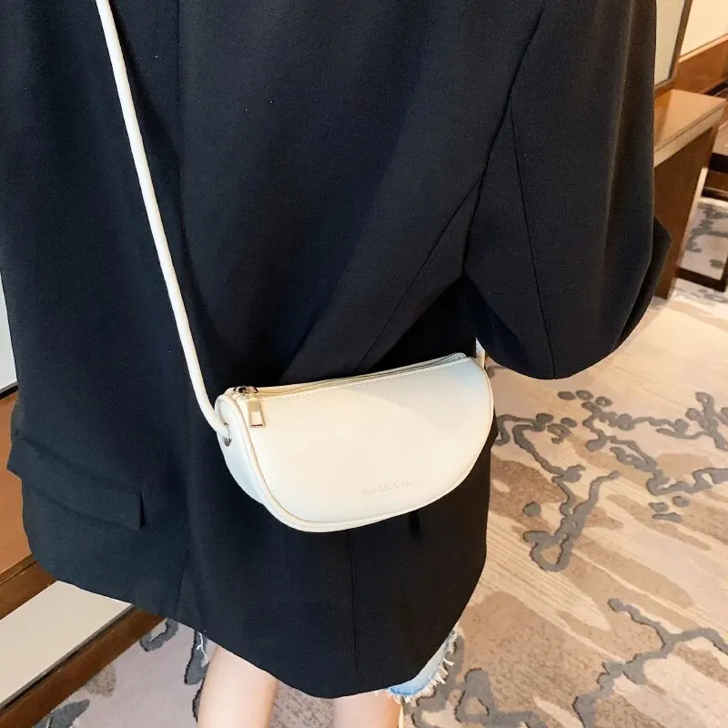 Jednolita kolorowa damska torba na ramię, modna Mini torba pod pachami, prosta torba Crossbody